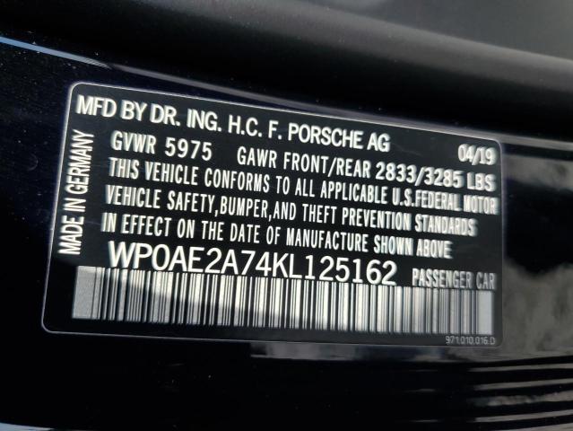 2019 PORSCHE PANAMERA 4 WP0AE2A74KL125162