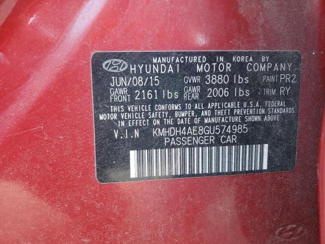 2016 HYUNDAI ELANTRA SE - KMHDH4AE8GU574985