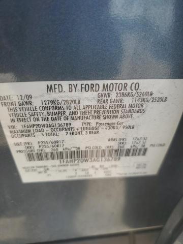 2010 FORD TAURUS SE - 1FAHP2DW3AG136789