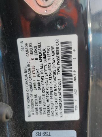 2015 HONDA CIVIC SI 2HGFG4A54FH705333