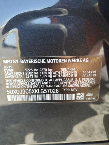 2019 BMW X4 XDRIVE3 5UXUJ3C5XKLG57026