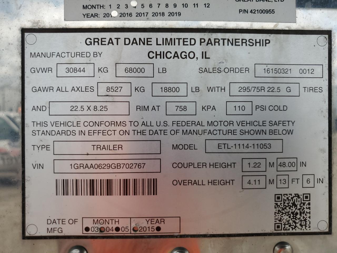 Lot #3268389783 2016 GREAT DANE UNKNOWN