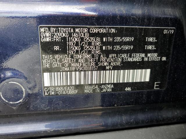2019 TOYOTA RAV4 XLE P JTMA1RFV5KD018157