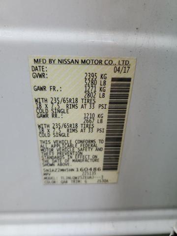 2017 NISSAN MURANO S - 5N1AZ2MH5HN160486