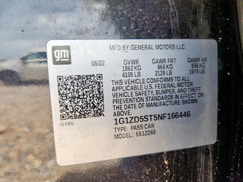 2022 CHEVROLET MALIBU LT 1G1ZD5ST5NF166446