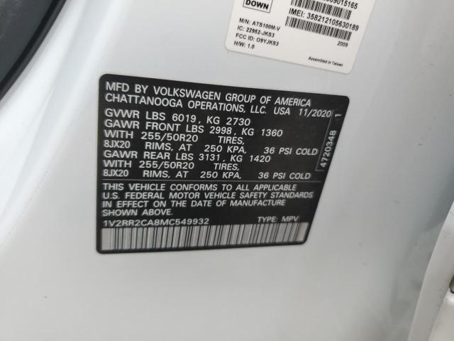 2021 VOLKSWAGEN ATLAS SE - 1V2RR2CA8MC549932
