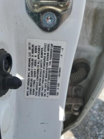 2017 HONDA CIVIC EXL 19XFC1F73HE015672