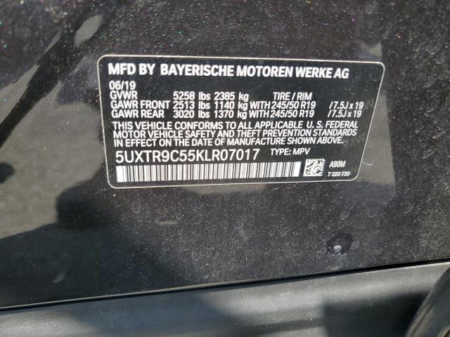 2019 BMW X3 XDRIVE3 5UXTR9C55KLR07017