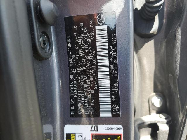 2021 LEXUS ES 350 BAS 58ADZ1B10MU083855