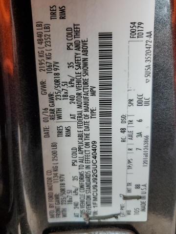 2016 FORD ESCAPE TIT - 1FMCU9J92GUC40409