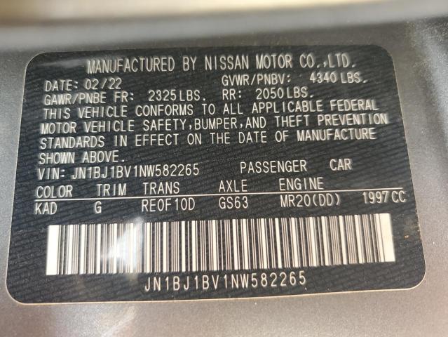 2022 NISSAN ROGUE SPOR - JN1BJ1BV1NW582265