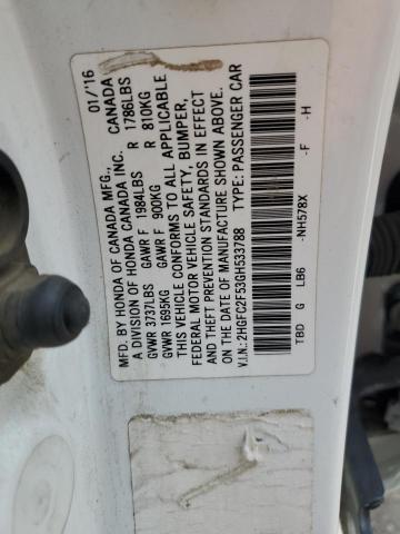 2016 HONDA CIVIC LX 2HGFC2F53GH533788