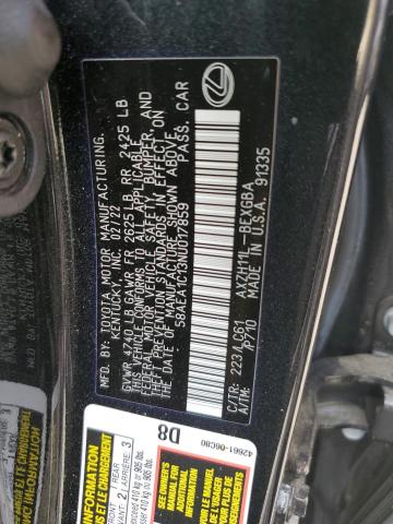 2022 LEXUS ES 300H BA 58AEA1C13NU017859