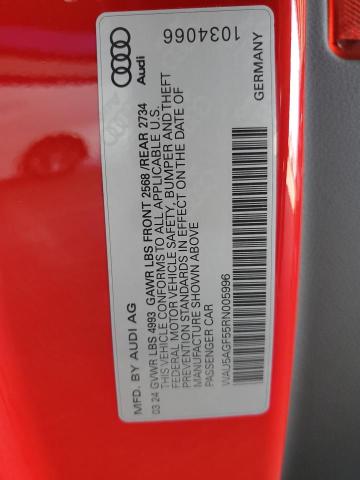2024 AUDI A5 PRESTIGE 45 WAU5AGF55RN005996