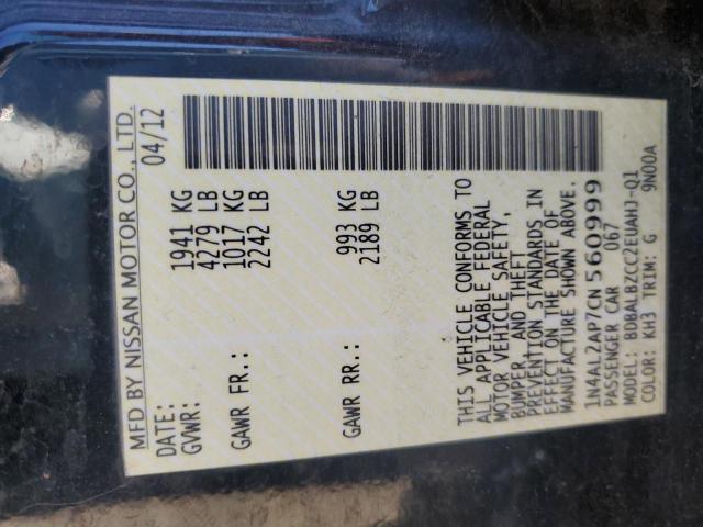 2012 NISSAN ALTIMA BAS - 1N4AL2AP7CN560999