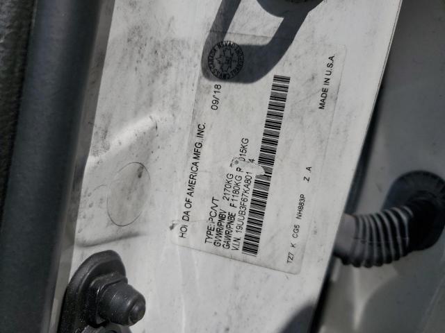 2019 ACURA TLX TECHNO 19UUB3F67KA801404