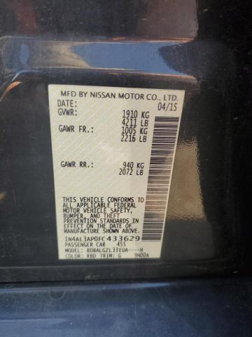 2015 NISSAN ALTIMA 2.5 1N4AL3AP0FC433629