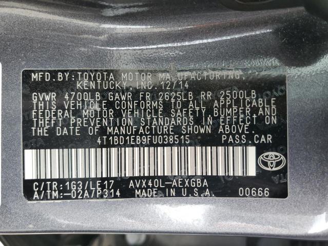 2015 TOYOTA AVALON HYB 4T1BD1EB9FU038515