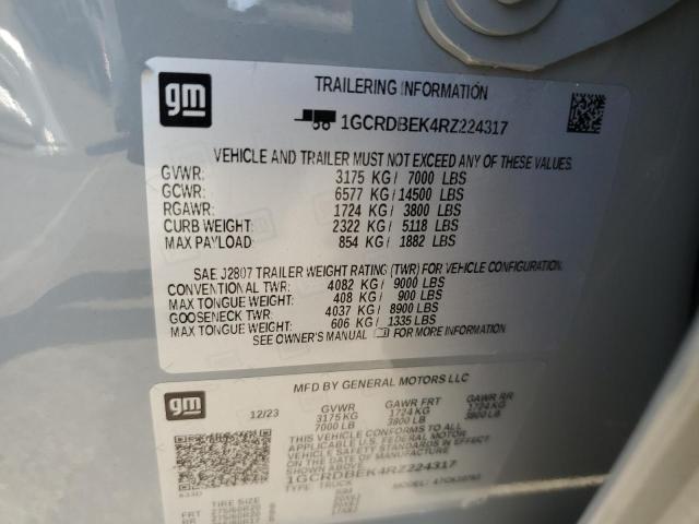 2024 CHEVROLET SILVERADO 1GCRDBEK4RZ224317