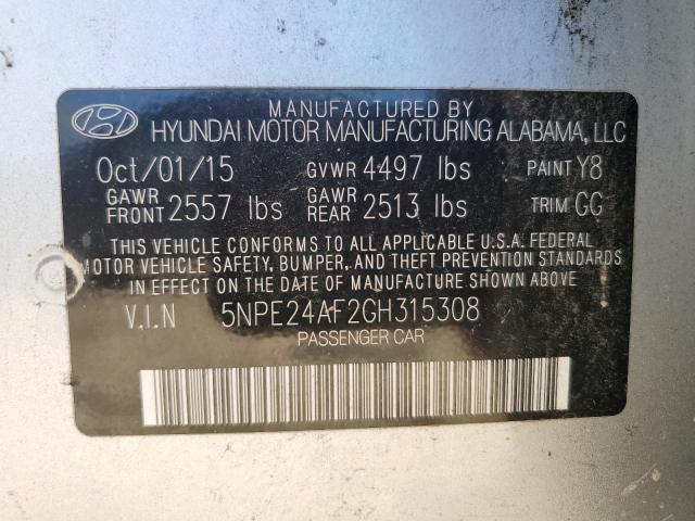 2016 HYUNDAI SONATA SE 5NPE24AF2GH315308