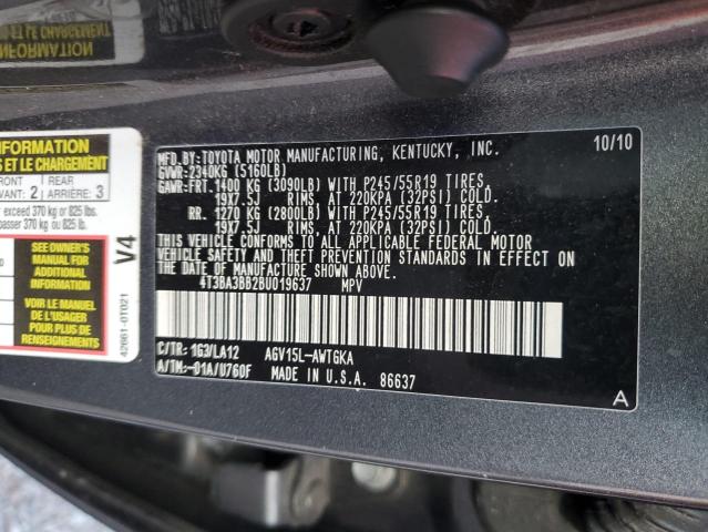 2011 TOYOTA VENZA - 4T3BA3BB2BU019637