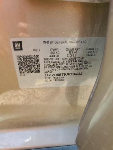 2018 CHEVROLET MALIBU LT 1G1ZD5ST9JF120838