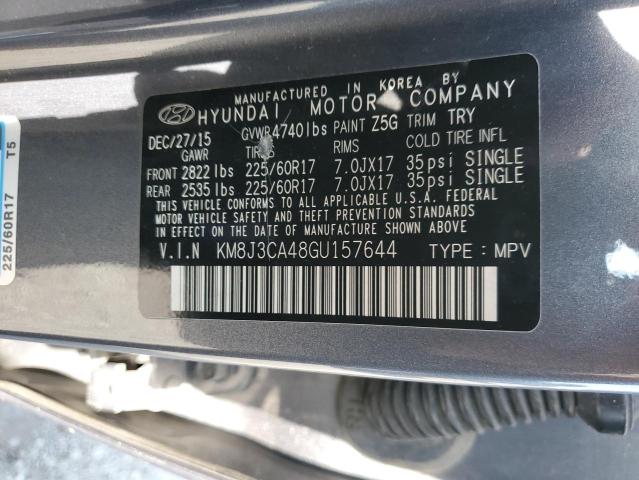 2016 HYUNDAI TUCSON LIM - KM8J3CA48GU157644
