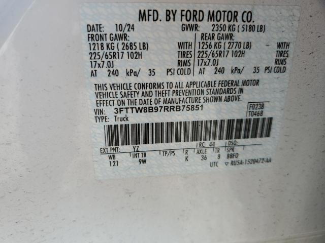 2024 FORD MAVERICK X - 3FTTW8B97RRB75851