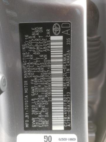2016 TOYOTA COROLLA L - 2T1BURHE6GC671898