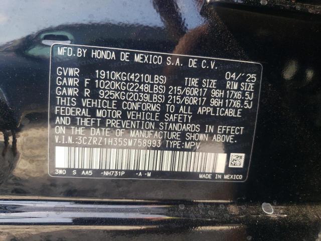 2025 HONDA HR-V LX 3CZRZ1H35SM758993