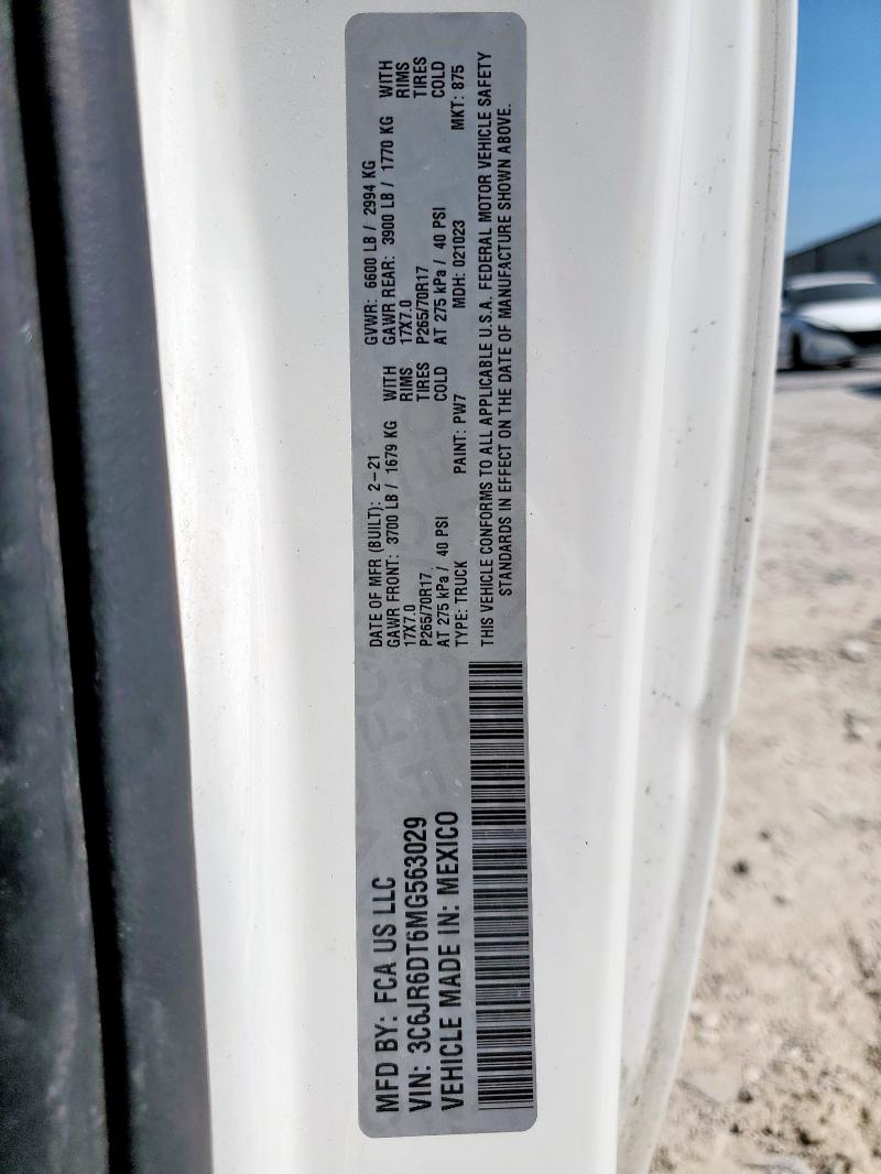 2021 RAM 1500 CLASS - 3C6JR6DT6MG563029
