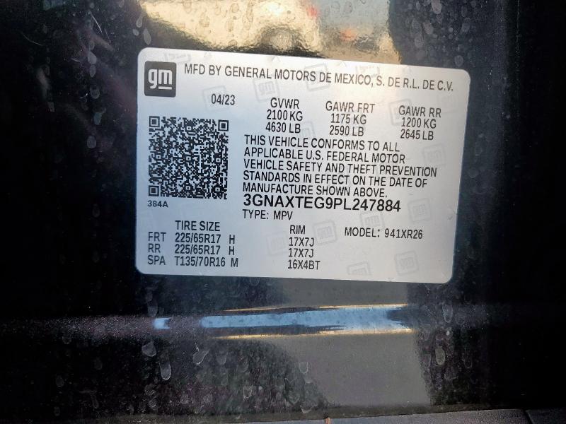 2023 CHEVROLET EQUINOX LT 3GNAXTEG9PL247884
