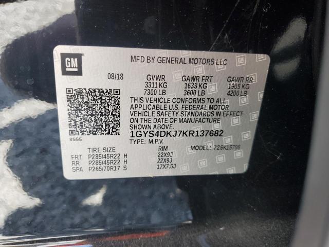 2019 CADILLAC ESCALADE P 1GYS4DKJ7KR137682