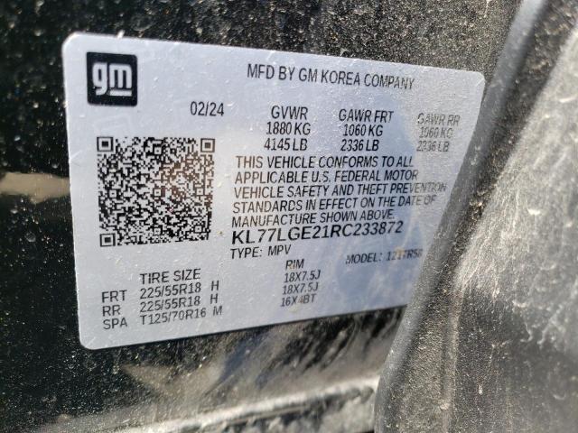 2024 CHEVROLET TRAX 1RS KL77LGE21RC233872