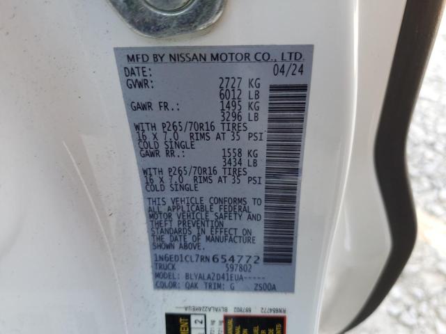 2024 NISSAN FRONTIER S - 1N6ED1CL7RN654772