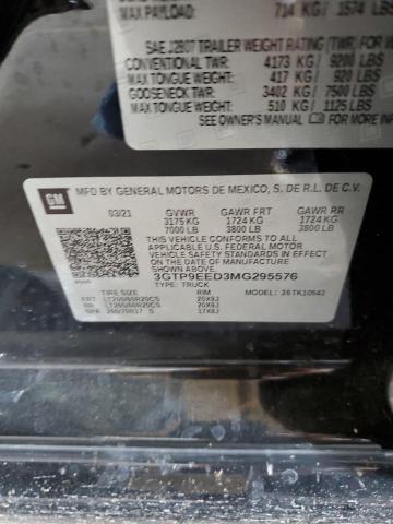 2021 GMC SIERRA K15 3GTP9EED3MG295576