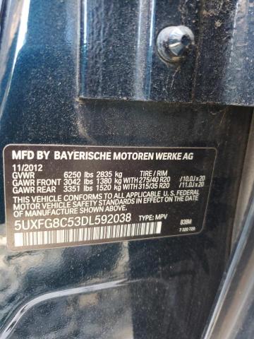 2013 BMW X6 XDRIVE5 - 5UXFG8C53DL592038