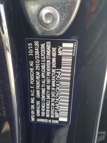 2016 PORSCHE CAYENNE WP1AA2A26GKA10641