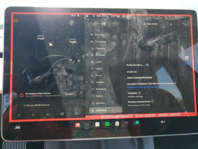 2023 TESLA MODEL 3 5YJ3E1EA4PF401522