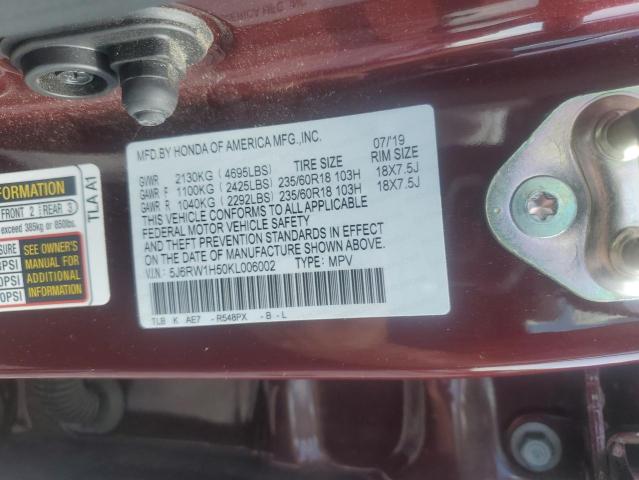 2019 HONDA CR-V EX 5J6RW1H50KL006002