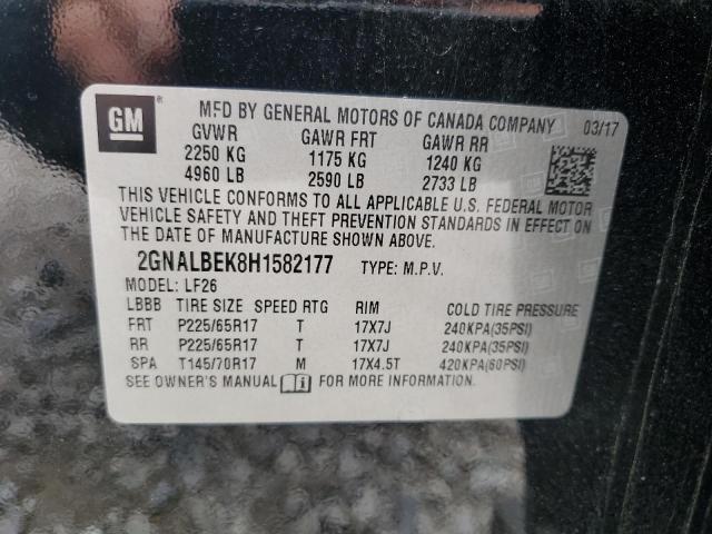 2017 CHEVROLET EQUINOX LS 2GNALBEK8H1582177