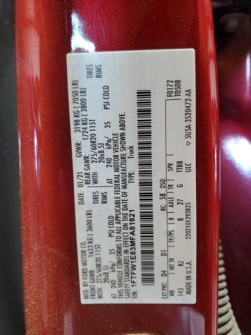 2021 FORD F150 SUPER 1FTFW1E83MFA81821