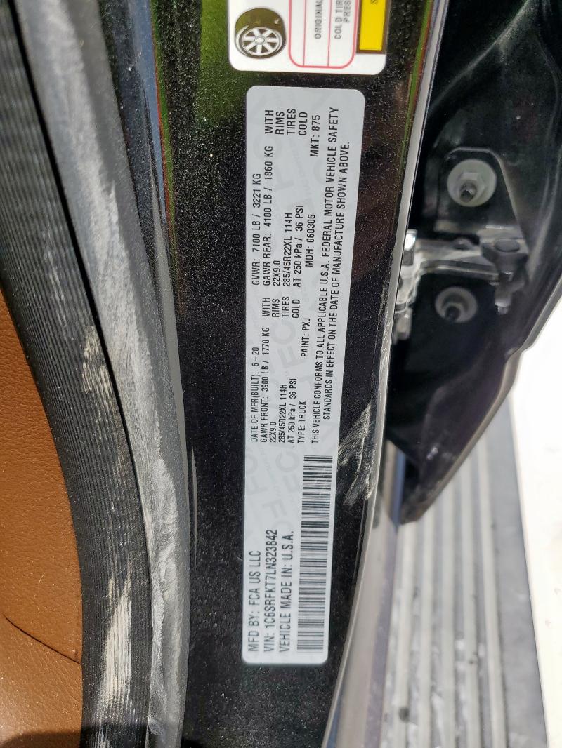 2020 RAM 1500 LONGH 1C6SRFKT7LN323842
