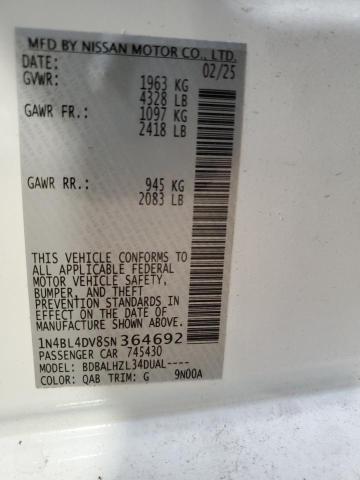 2025 NISSAN ALTIMA SV 1N4BL4DV8SN364692