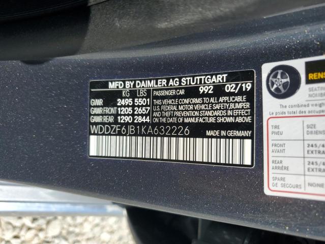 2019 MERCEDES-BENZ E 450 4MAT WDDZF6JB1KA632226