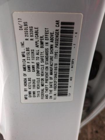 2017 HONDA ACCORD EX 1HGCR2F70HA219678