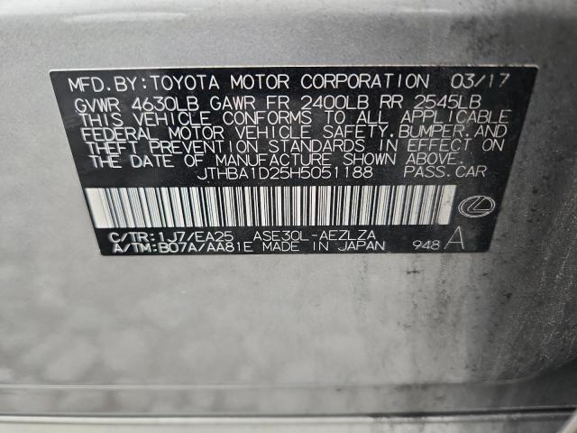 2017 LEXUS IS 200T JTHBA1D25H5051188