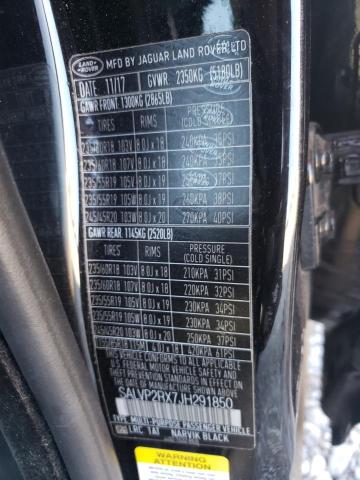 2018 LAND ROVER RANGE ROVE SALVP2RX7JH291850