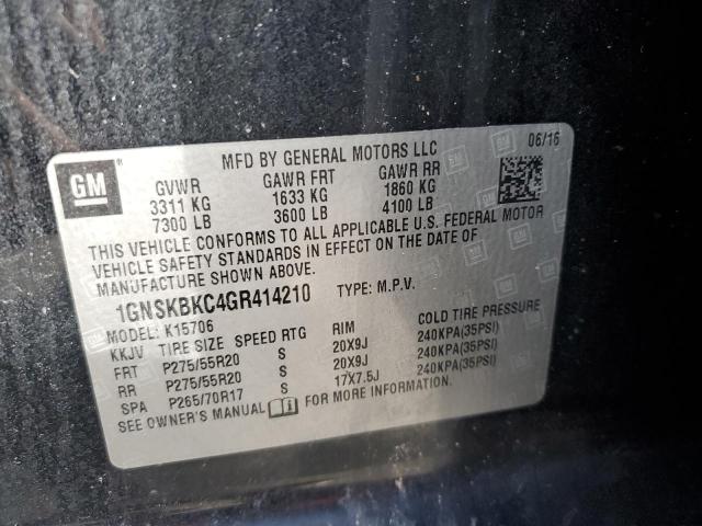 2016 CHEVROLET TAHOE K150 - 1GNSKBKC4GR414210