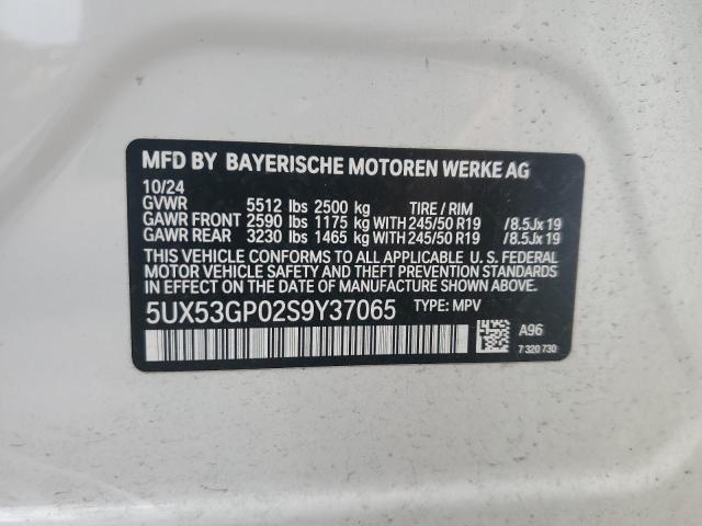 2025 BMW X3 30 XDRI 5UX53GP02S9Y37065